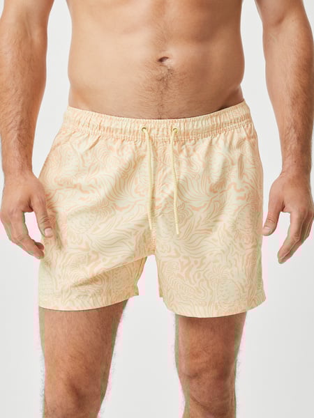 Björn Borg Borg Print Swim Shorts Gul, XL