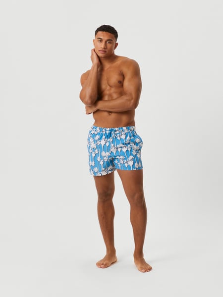 Björn Borg Borg Print Swim Shorts Blå, XL