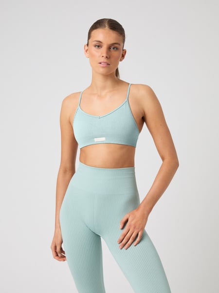 Björn Borg Studio Seamless Ribbed Strap Bra Blå, XSS