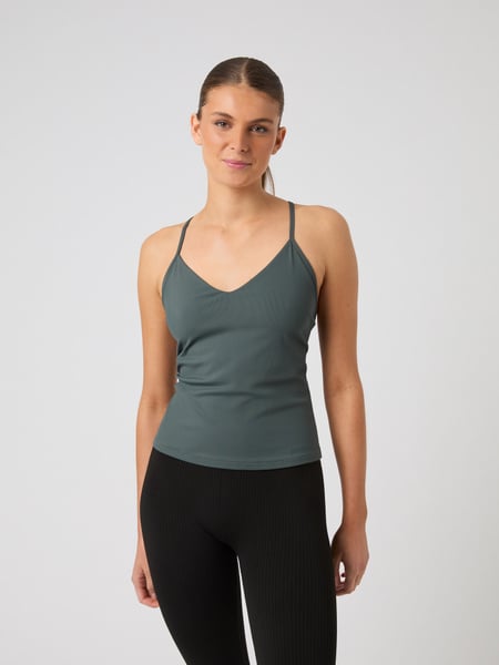 Björn Borg Studio Rib Strap Tank Grøn, XS