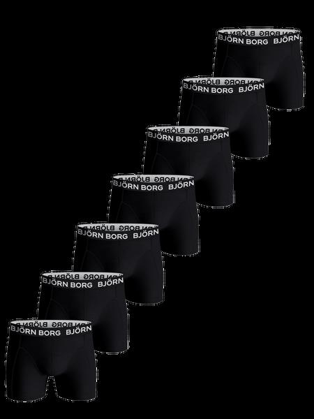 Björn Borg Cotton Stretch Boxers 7-pack Sort, XS