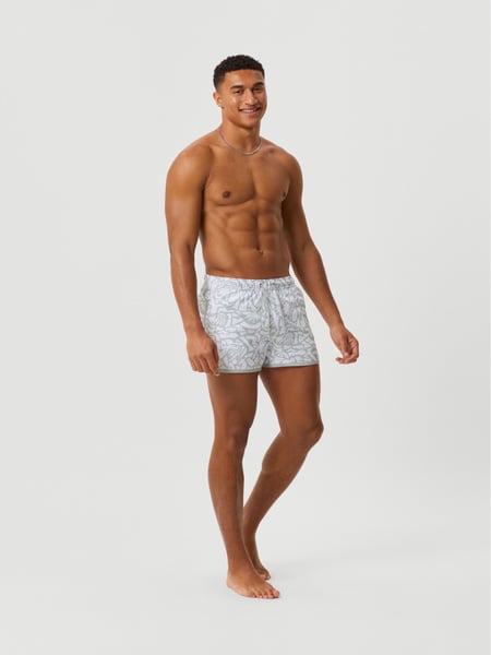 Björn Borg Borg Retro Print Swim Shorts Grå, XL