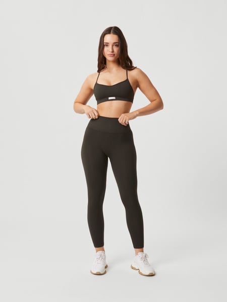 Björn Borg Studio Seamless Ribbed Tights Grøn, S
