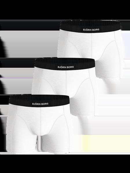 Björn Borg Organic Cotton Stretch Boxers 3-pack Hvid, XS