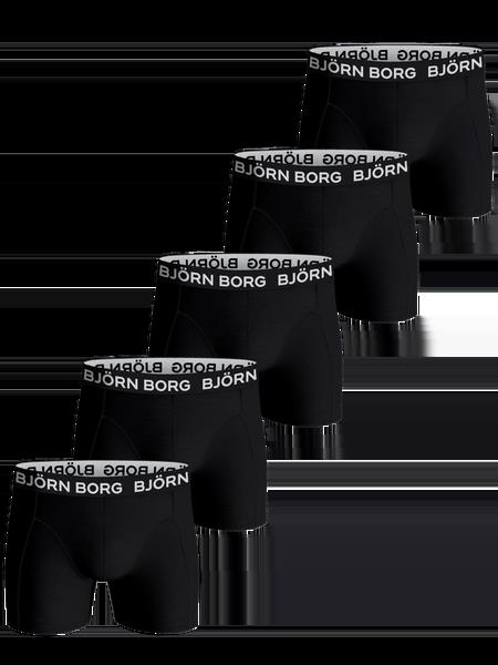 Björn Borg Cotton Stretch Boxers 5-pack Sort, XXL