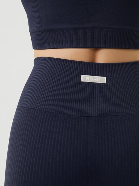 Björn Borg Studio Seamless Rib Tights Marineblå, XS