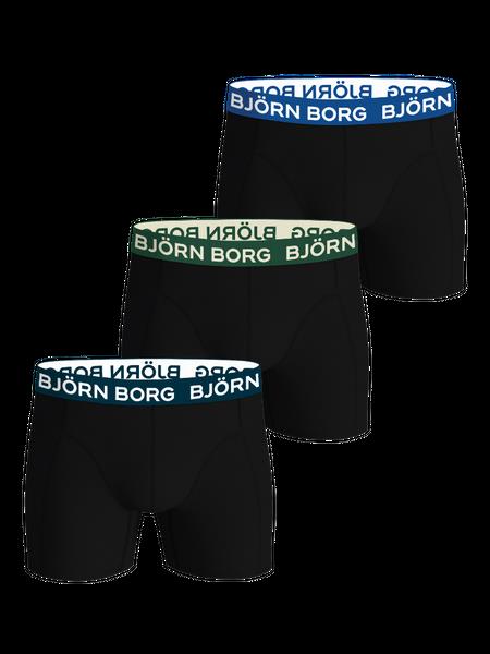 Björn Borg Cotton Stretch Boxers 3-pack Sort, XL