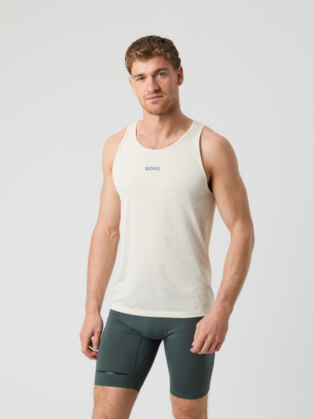 Björn Borg Borg Running Perforated Tank Hvid, XXL