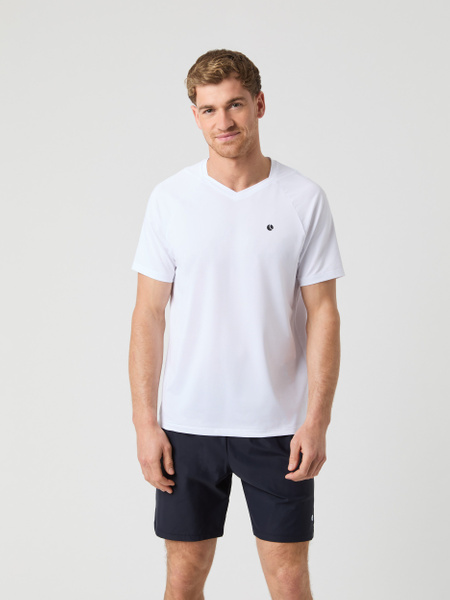 Björn Borg Ace V-neck T-shirt Hvid, XXL