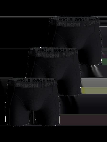 Björn Borg Cotton Stretch Boxers 3-pack Sort, XS