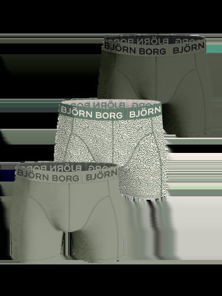 Björn Borg Cotton Stretch Boxers 3-pack Grøn, S