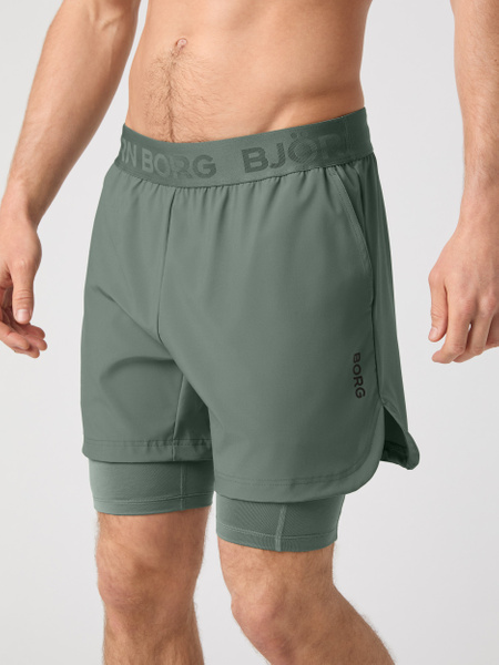 Björn Borg Borg 2 In 1 Shorts Grøn, XL