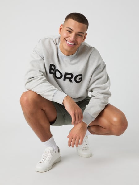 Björn Borg Borg Oversized Logo Sweatshirt Grå, XXL