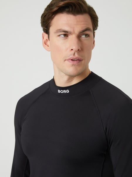 Björn Borg Borg Mock Neck Ls T-shirt Sort, M