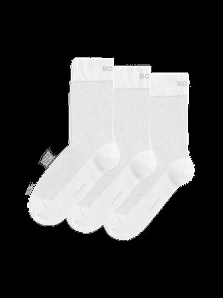 Björn Borg Core Ankle Rib Socks 3-pack Hvid, 36-40