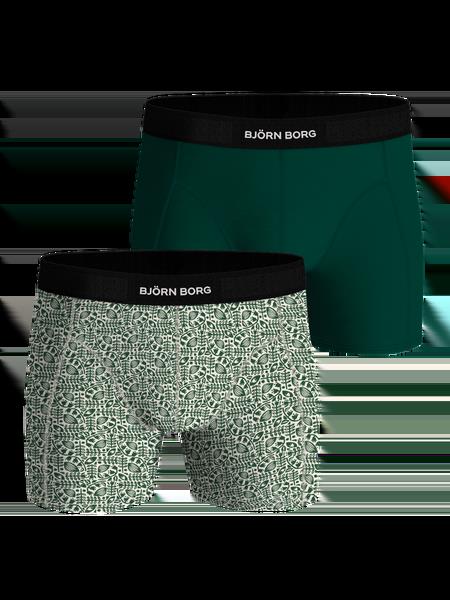 Björn Borg Premium Cotton Stretch Boxer 2-pack Grøn, M
