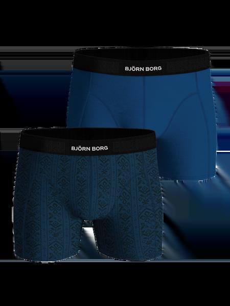 Björn Borg Premium Cotton Stretch Boxer 2-pack Blå, XS
