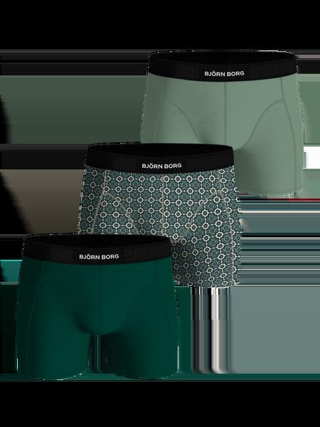 Björn Borg Premium Cotton Stretch Boxer 3-pack Grøn, M