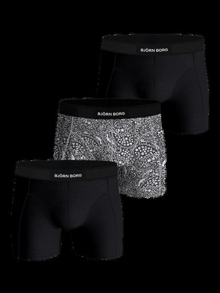 Björn Borg Premium Cotton Stretch Boxer 3-pack Sort, XS