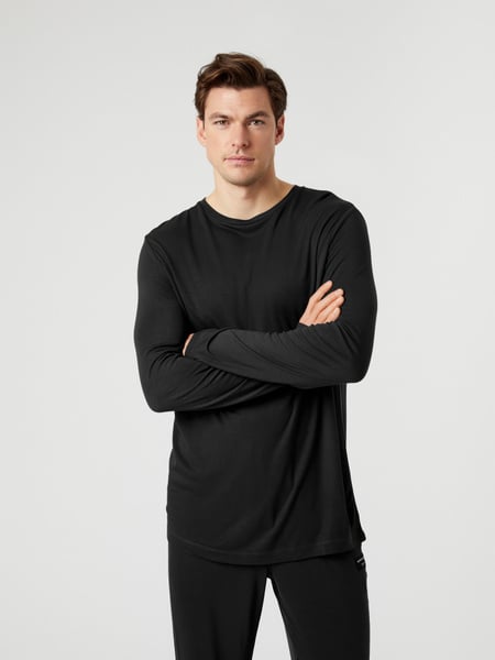 Björn Borg Core Bamboo Pyjama Long Sleeve T-shirt Sort, M
