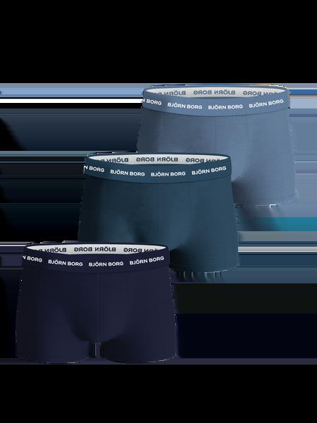 Björn Borg Cotton Stretch Trunk 3-pack Blå, XS