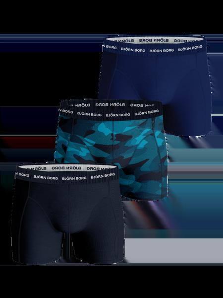 Björn Borg Cotton Stretch Boxers 3-pack Blå, L
