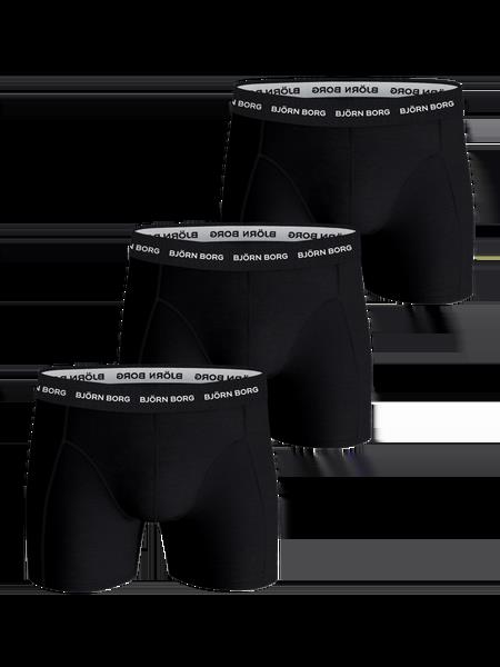 Björn Borg Cotton Stretch Boxers 3-pack Sort, S