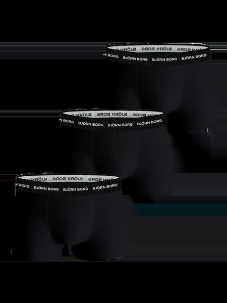 Björn Borg Cotton Stretch Trunks 3-pack Sort, XL