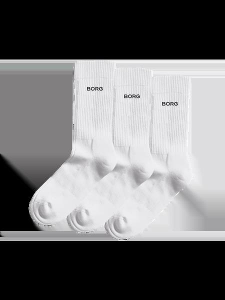 Björn Borg Essential Crew Socks 3-pack Hvid, 39-42