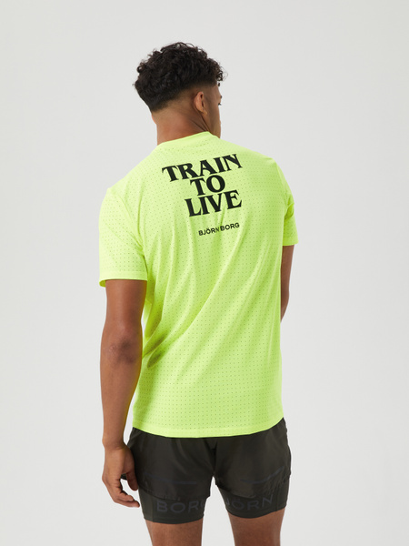 Björn Borg Borg Running Perforated T-shirt Gul, L
