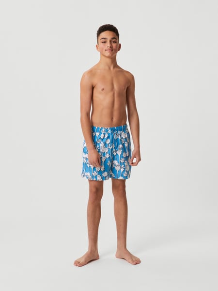 Björn Borg Borg Print Swim Shorts Blå, 122-128