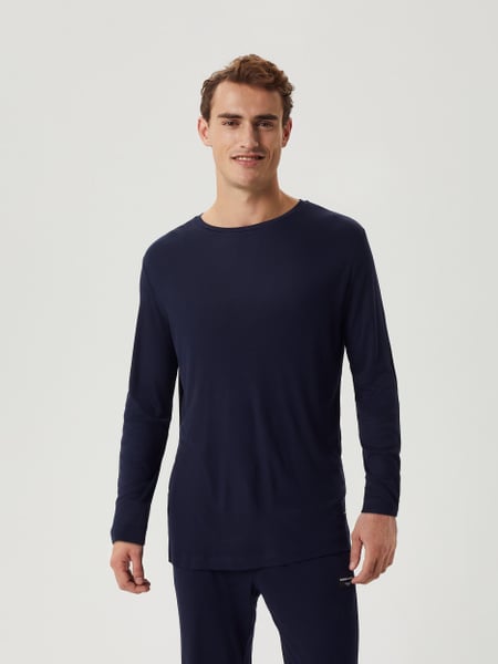 Björn Borg Core Bamboo Pyjama Long Sleeve T-shirt Marineblå, S
