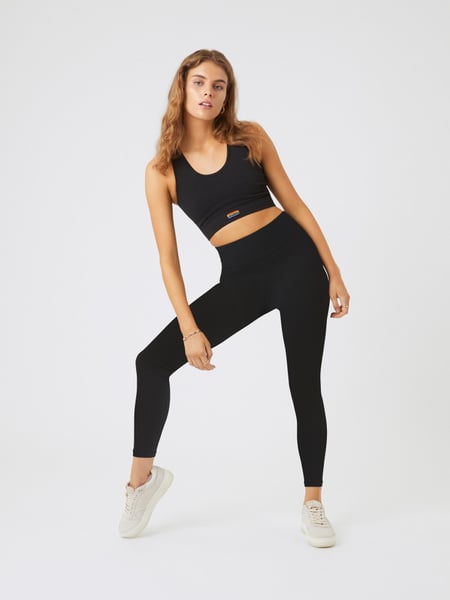 Björn Borg Borg Seamless Rib Tights Sort, M