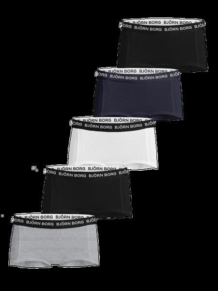 Björn Borg Cotton Stretch Boxer Shorts 5-pack Sort, 146-152