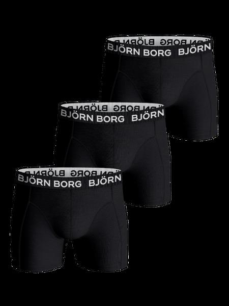 Björn Borg Cotton Stretch Boxers 3-pack Sort, 134-140