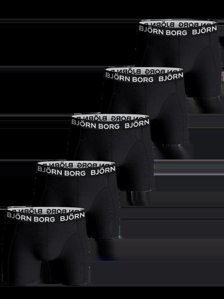Björn Borg Cotton Stretch Boxers 5-pack Sort, 134-140