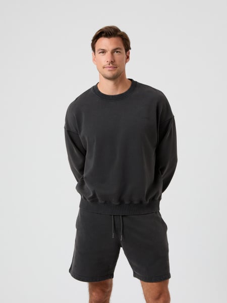 Björn Borg Borg Oversized Washed Sweatshirt Sort, XXL