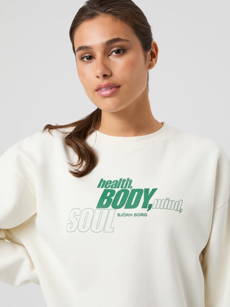 Björn Borg Borg Boyfriend Sweatshirt Hvid, XS