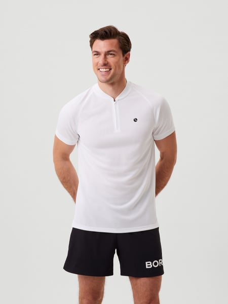 Björn Borg Ace Performance Zip Polo Hvid, XL