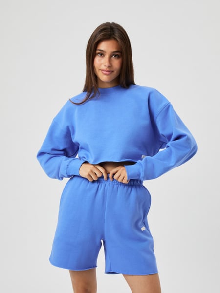 Björn Borg Studio Oversized Cropped Sweatshirt Blå, XL