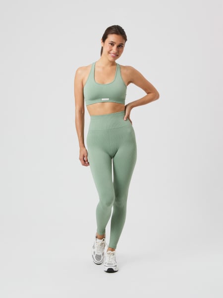 Björn Borg Studio Seamless Ribbed Tights Grøn, XS