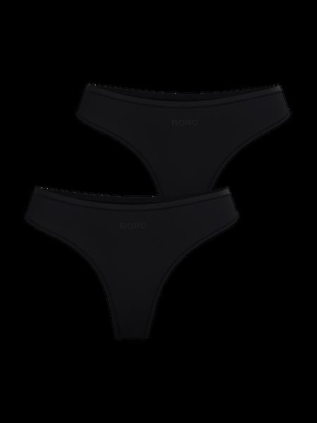 Björn Borg Soft Touch Thongs 2-pack Sort, L