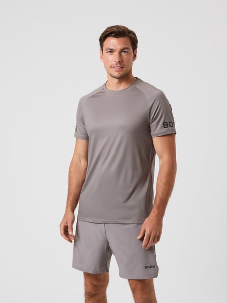 Björn Borg Borg Mesh Panel T-shirt Grå, XXL