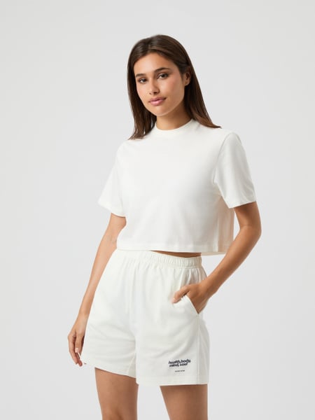Björn Borg Studio Oversized Cropped T-shirt Hvid, S