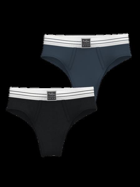 Björn Borg Core Original High Waist Brief 2-pack Marineblå, XXL