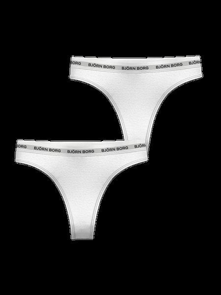 Björn Borg Core Logo Thong 2-pack Hvid, S