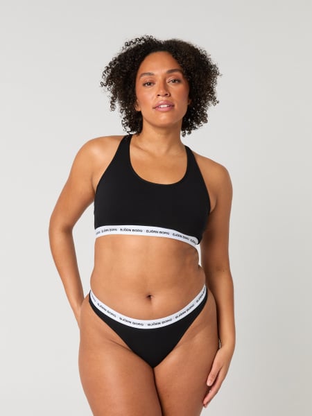 Björn Borg Core Logo Thong 2-pack Sort, XS