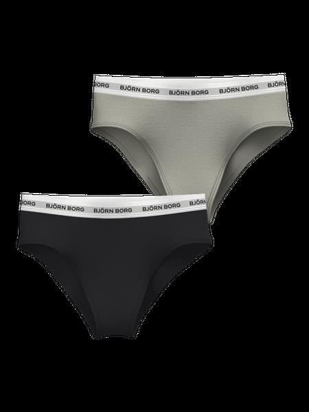 Björn Borg Core Logo High Waist Brief 2-pack Grøn, L