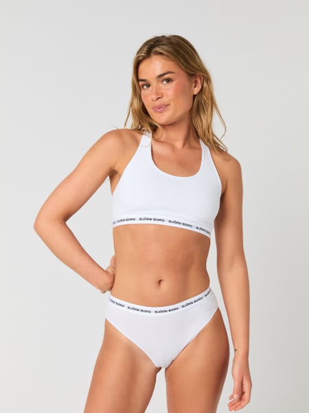 Björn Borg Core Logo High Waist Brief 2-pack Hvid, XL