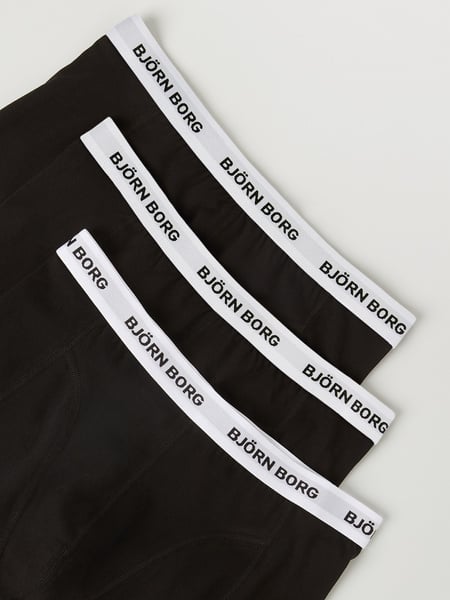 Björn Borg Contrast Elastic Cotton Stretch Boxer 3-pack Sort, M